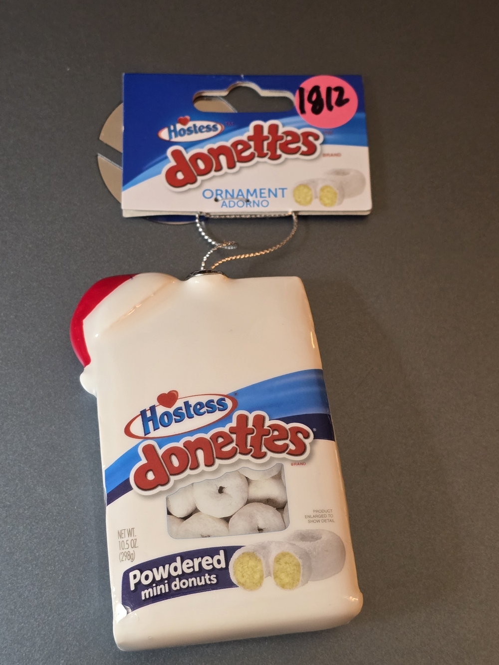 Hostess Donettes Christmas Ornament 4" tall Novelty Decor NWT